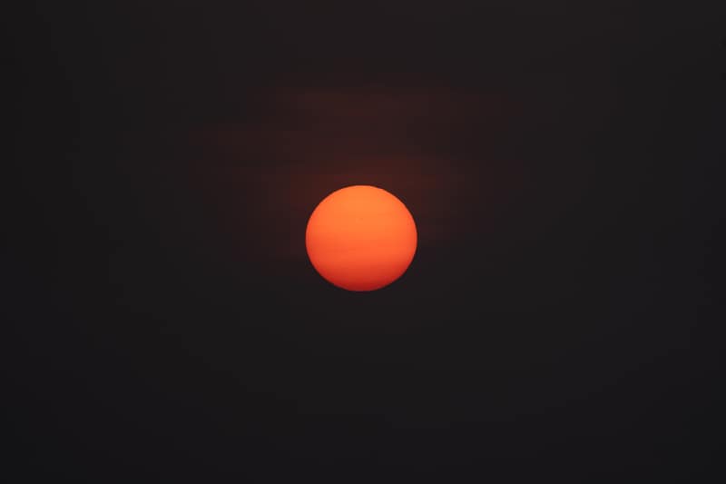 Sunset ball of fire