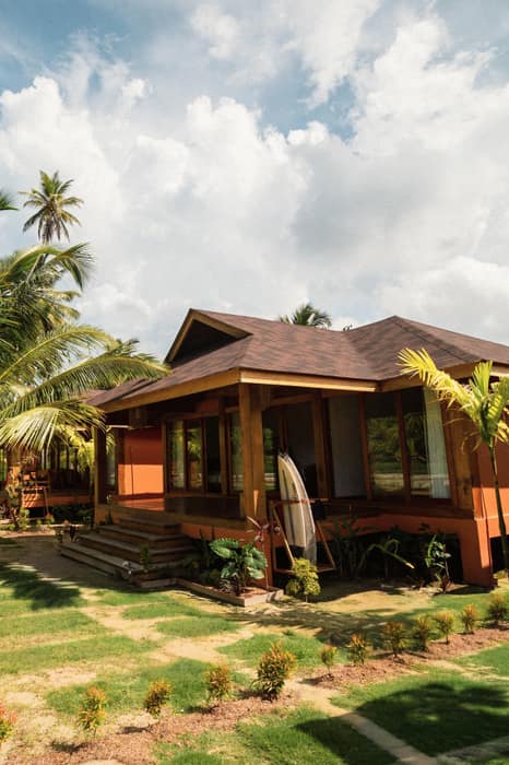 O Kali Villas visto do jardim